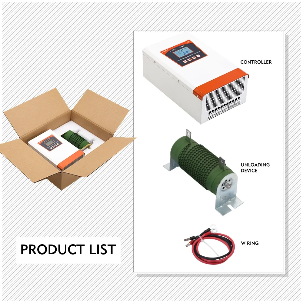 6KW Doppio MPPT Sistema Ibrido di Energia Eolica di Ricarica Regolatore Solare 12V 24V e 24V 48V Regolazione Automatica Energia Eolica Domestica - immagine 4