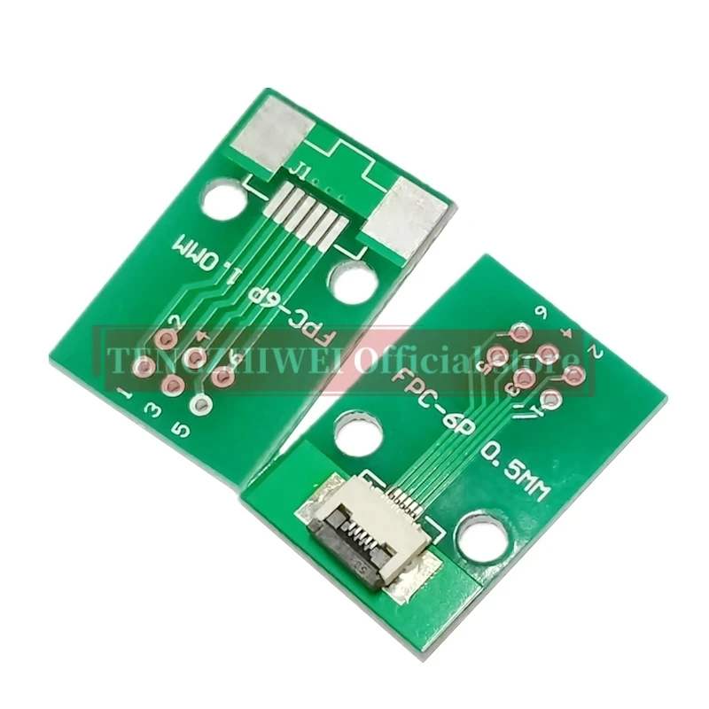 10PCS FFC/FPC adapter board 0.5MM-5P to 2.54MM welded 0.5MM-5P flip-top connector