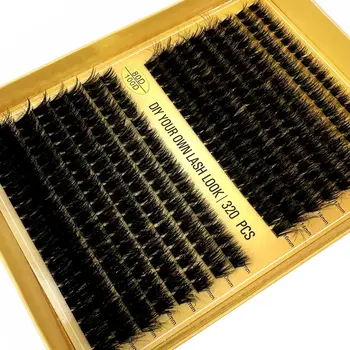DIY 5D Fluffy Lash Clusters Thick Eyelash Curl Extension 12