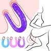 Double Dildo Soft Jelly Dildo for women Gay Lesbian Ended Dong Artificial Penis Adult toys Vagina Anal Sex Products 1