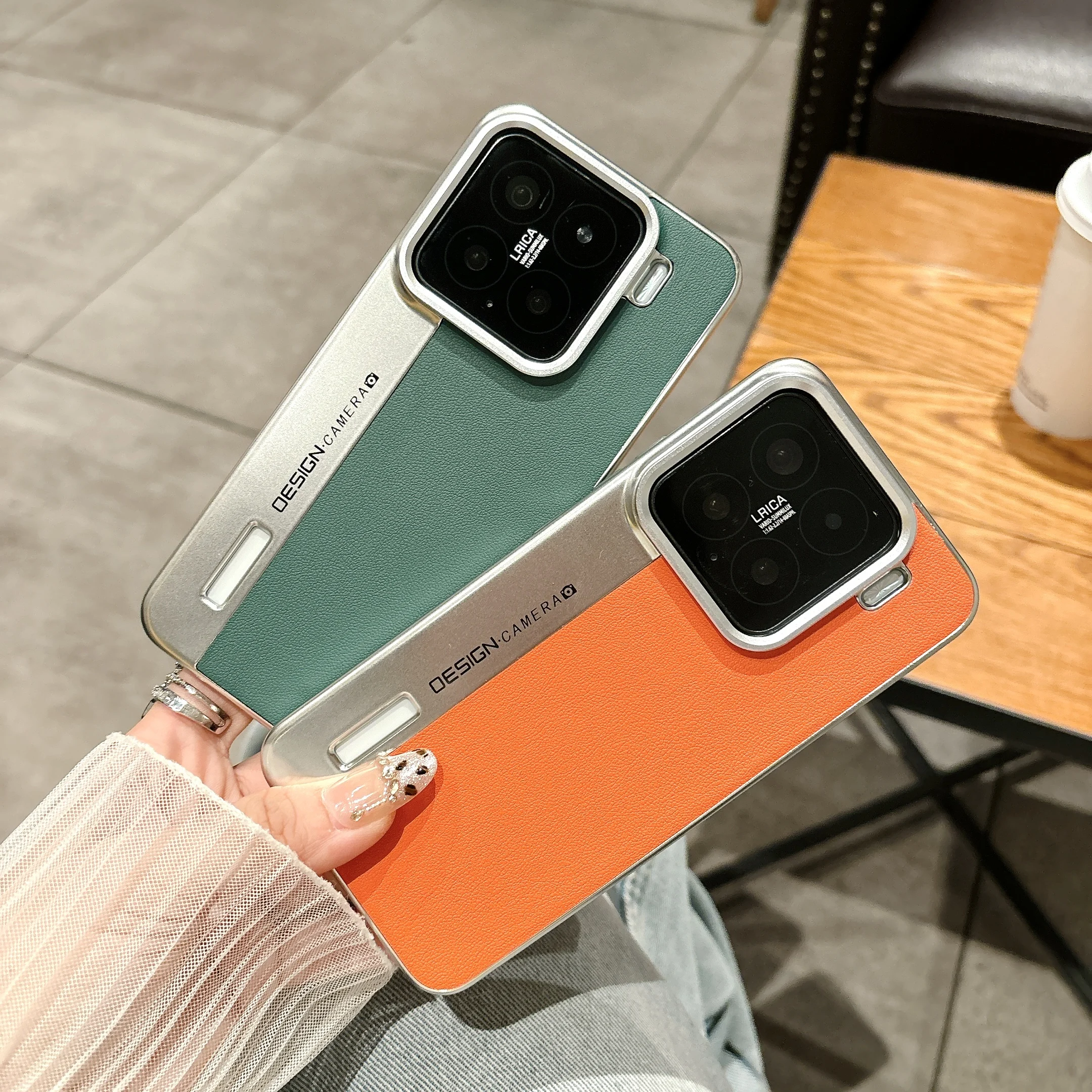 Elegant Leather Stitching Phone Case - Stylish Plating & Shockproof Design