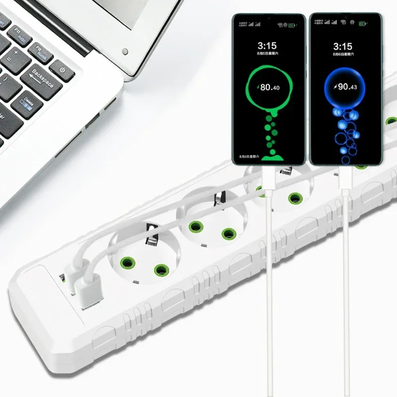 EU ÷ Ƽ 3/4/5 AC ܼƮ  , 2m ͽټ ڵ  , 3 USB Ʈ, 2500W Ʈũ 