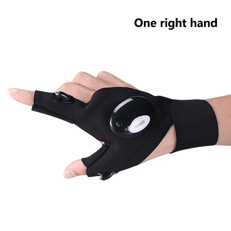LED Button Battery Flashlight Lighting For Fishing Glove Repair Lighting Finger Light Winter Outdoor Night Fishing Light Glove
