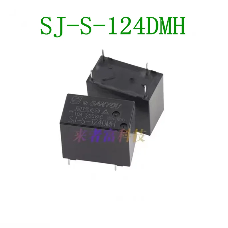 50pcs 4  SJ-S-105DMH SJ-S-112DMH 5VDC 12VDC 24VDC 10A 250VAC  ڱ  SJ-S-124DMH