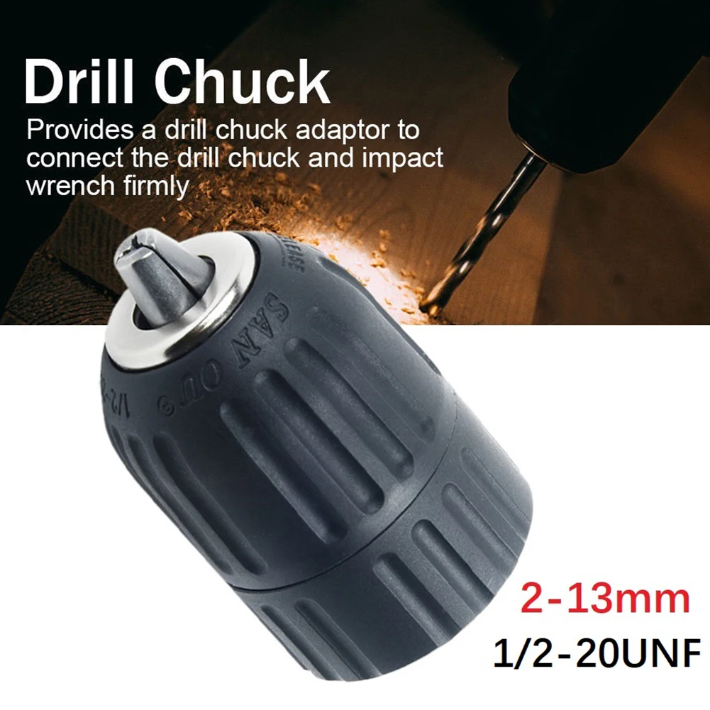 Keyless Drill Chuck 1/2 20UNF Mount 2 13mm Self tighten For