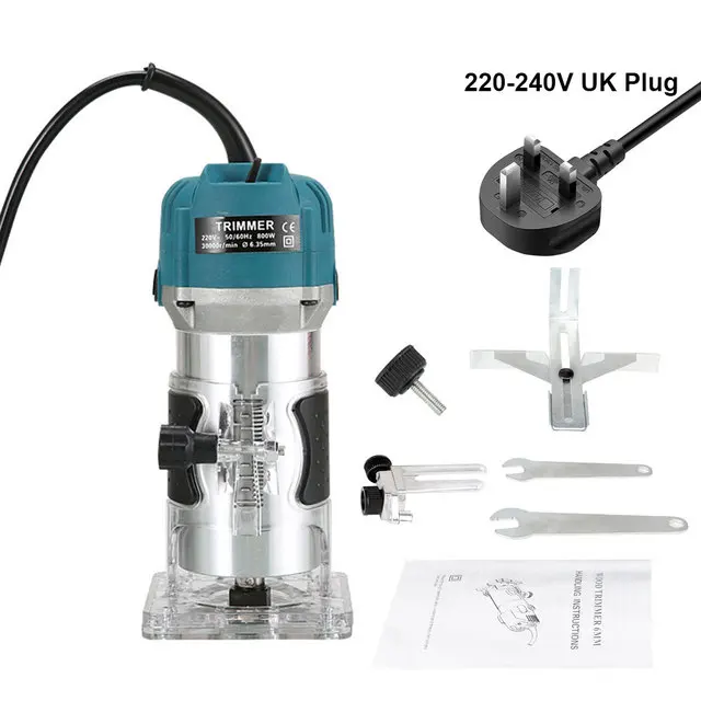 آلة توجيه الخشب الكهربائية بقدرة 800 واط وسرعة 300...