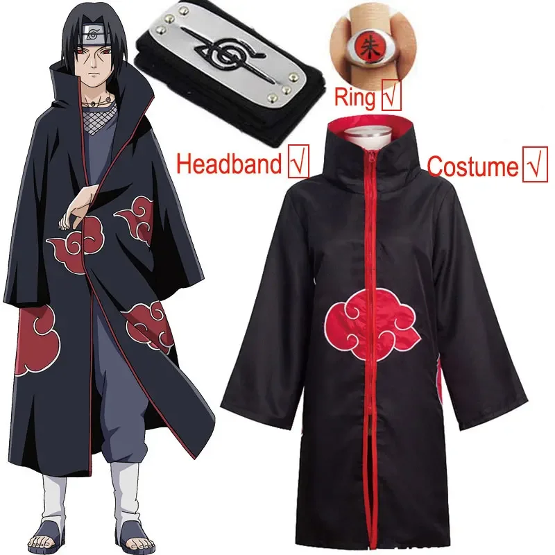 Kakashi Cosplay Set: Akatsuki Cloak & Accessories