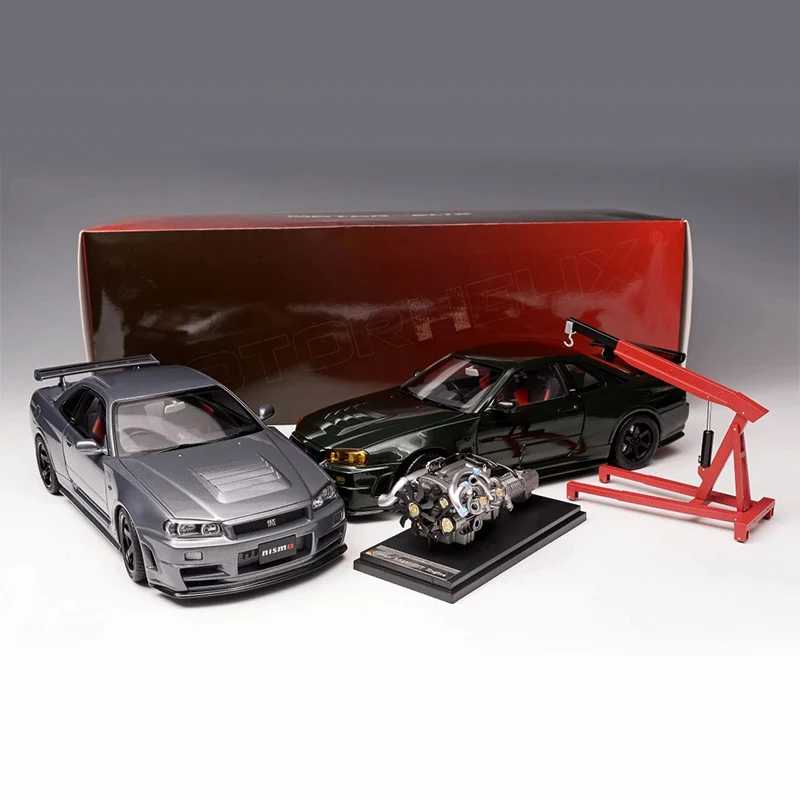 モーターヘリックス MOTORHELIX 1/18 GT-R CRS シルバー