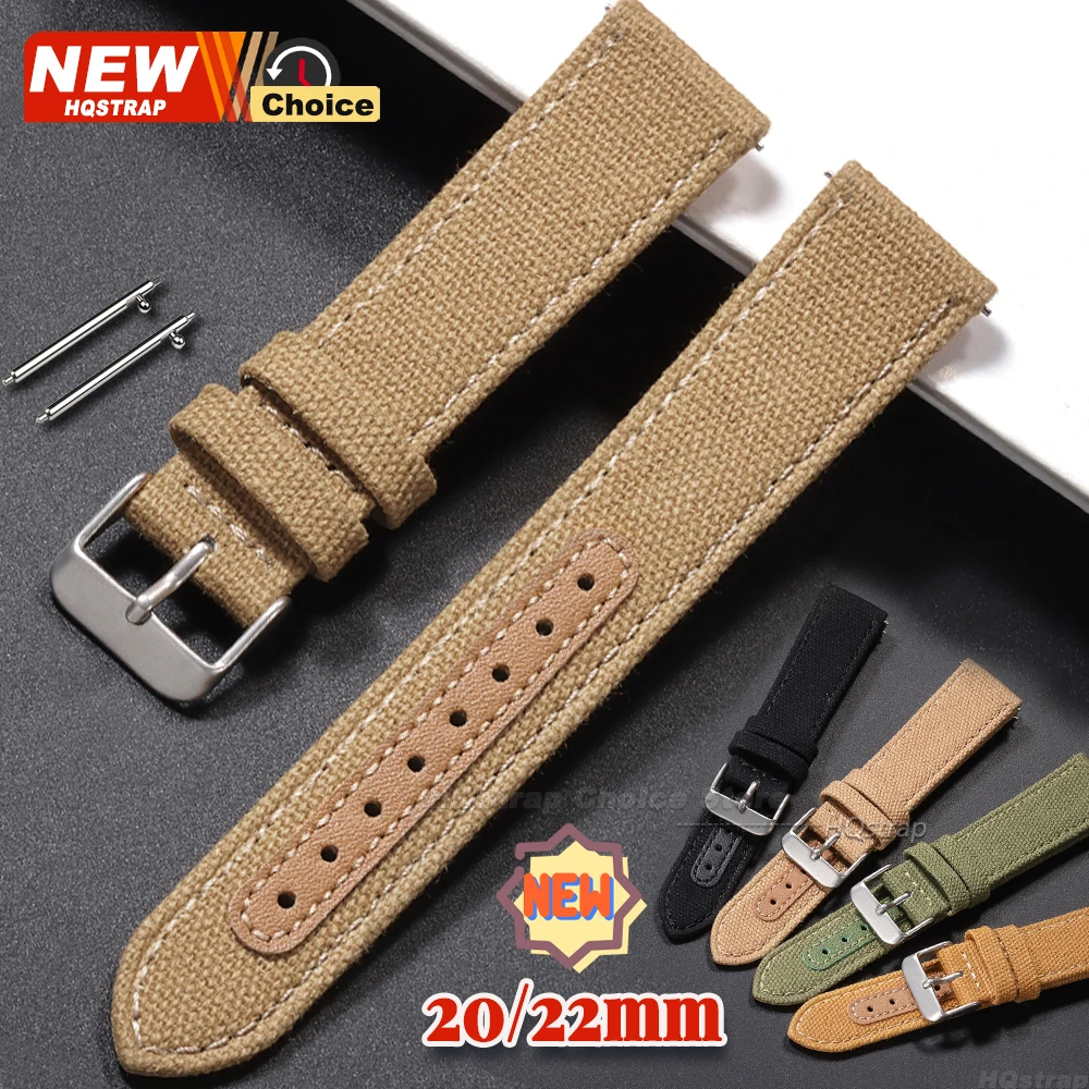 Enhanced Quick Release Nylon & Leather Watch Strap – Universal Wristband