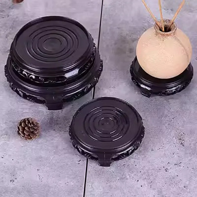 Plastic Waterproof Flower Pot Base, Tray Bracket, Round Decoration, Multi-Functional Teapot Vase, Fish Tank Base