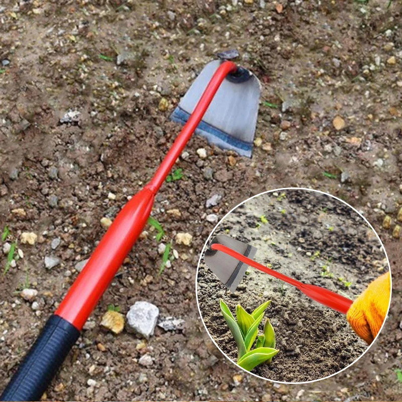 

1 шт., прочные красные закаленные ручные грабли-мотыги для растений, сельского хозяйства, садоводства, посадки, аксессуары, инструменты