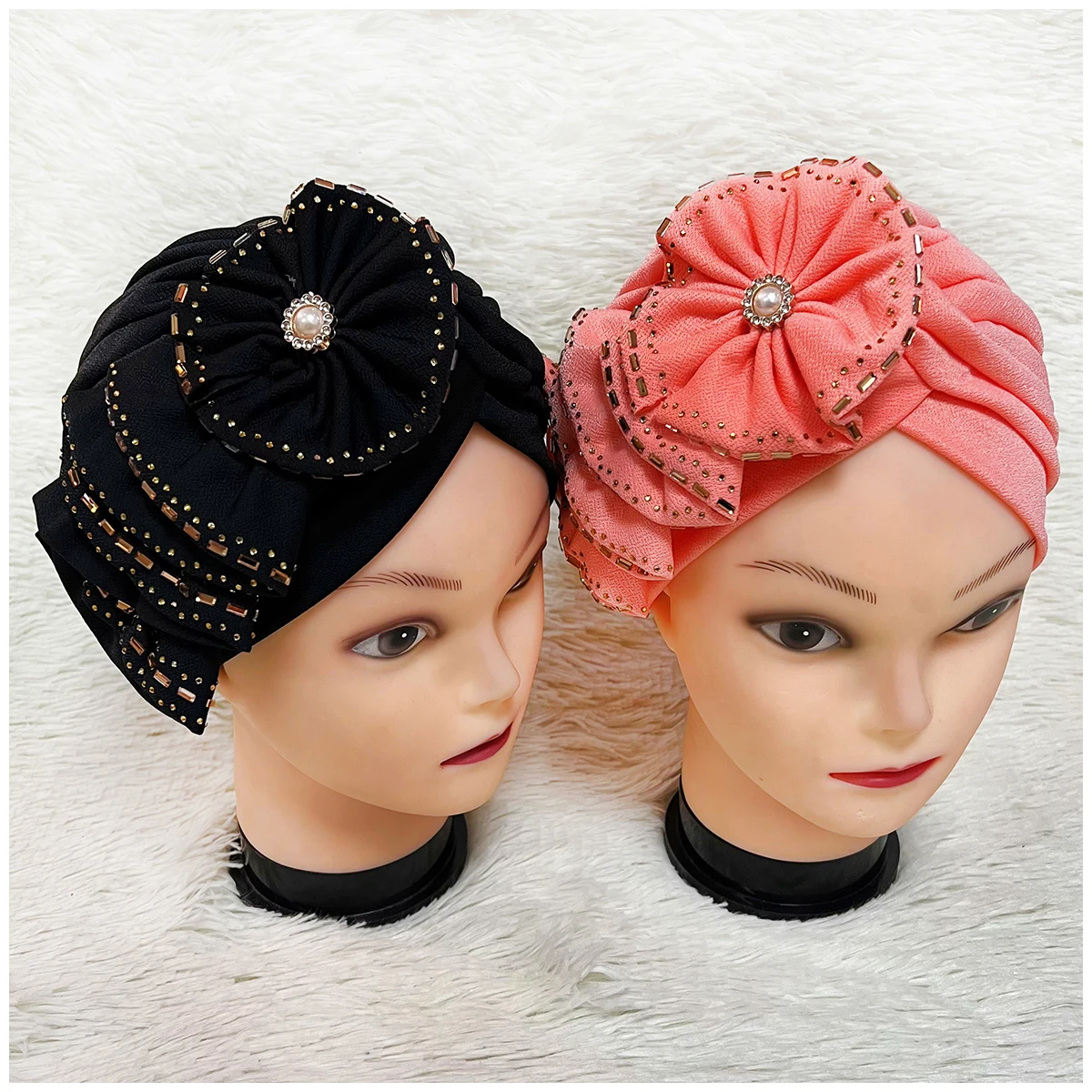 Pretied Head Scarf For Women Pieces Women Turban Flower African