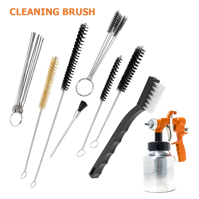 Airbrush Cleaning Kit With 5 pc Cleaning Needles, 5 pc Brushes , 1 Wash  Needle Aibrush Cleaner For Foundation&Colors