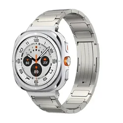 Titanium Stainless Steel Watch Strap - Premium Metal Bracelet Watchband - Galaxy Watch 2025 (Titanium color)