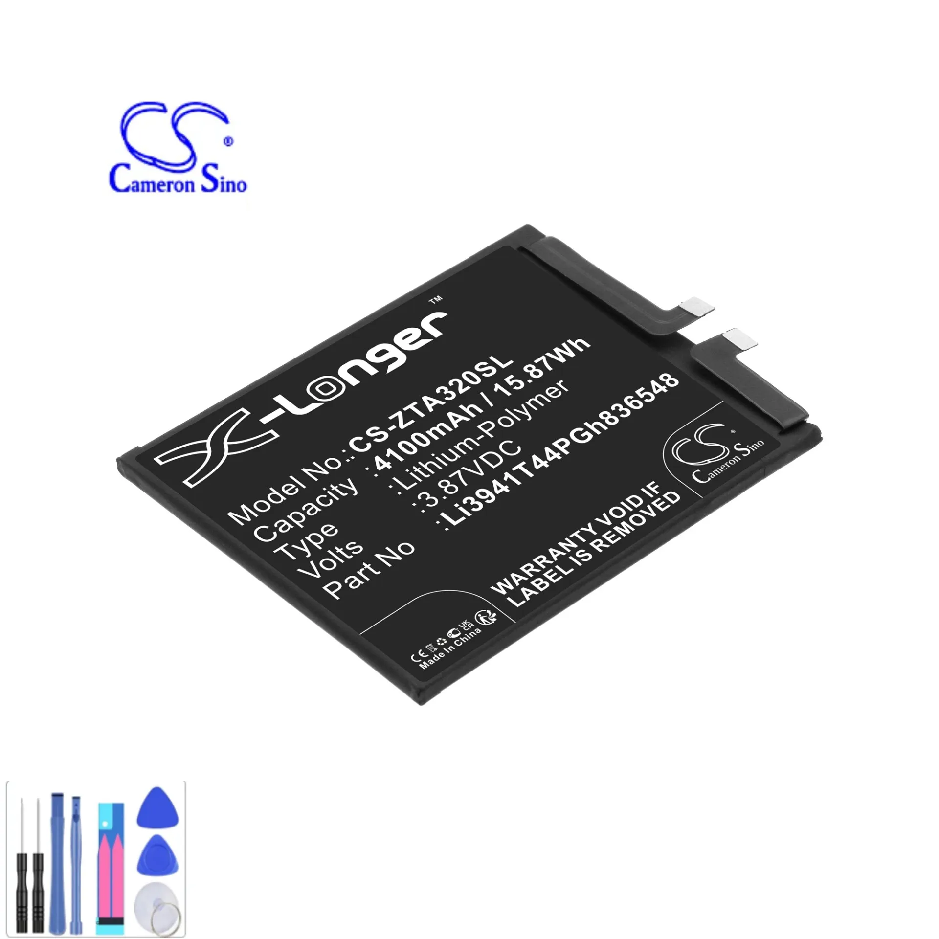 

Mobile, SmartPhone Battery For ZTE Axon 30 A2322 Li3941T44PGh836548 Capacity 4100mAh / 15.87Wh Color Black Type Li-Polymer