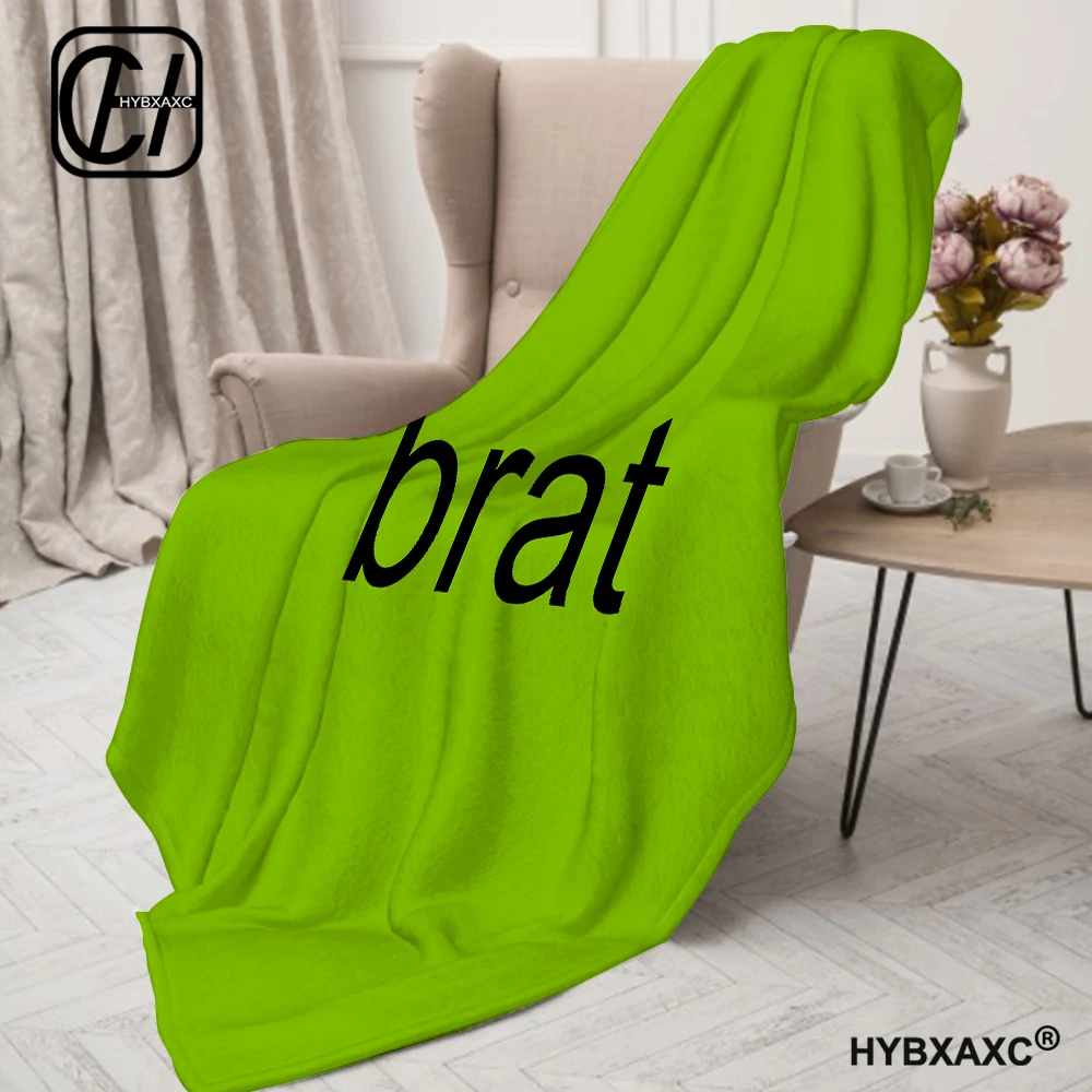 brat charli xcx Comfortable Flanne Blanket Fluffy Soft Bedroom Decor Sofa Blankets Comforter Home and Decoration 2