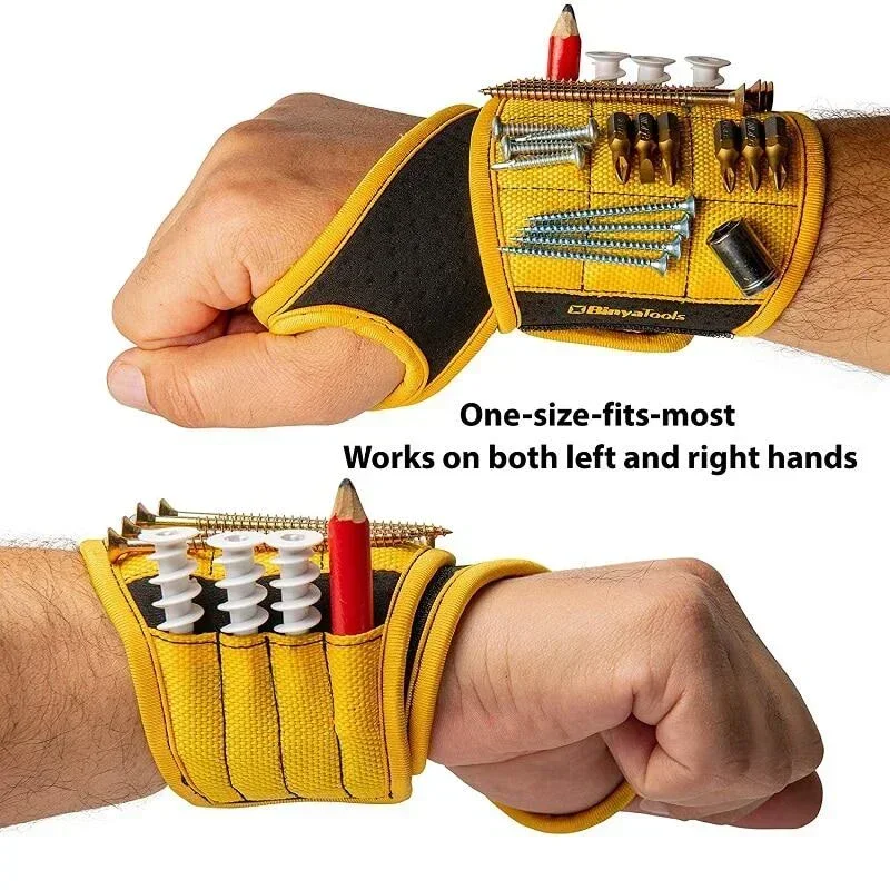 Adjustable Strong Magnetic Wristband Wrist Portable Tool Bag For Screws Nails Nuts Bolts Drill Bit Repair Kit Organizer Storage tool organizer