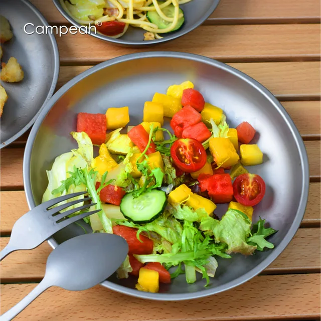 Titanium camping plate set Camping Equipment Cooking Camping Boutique