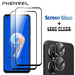 Full Cover Oleophobic Tempered Glass Screen Protector - 2 Screen 1 Lens (For Zenfone 7)