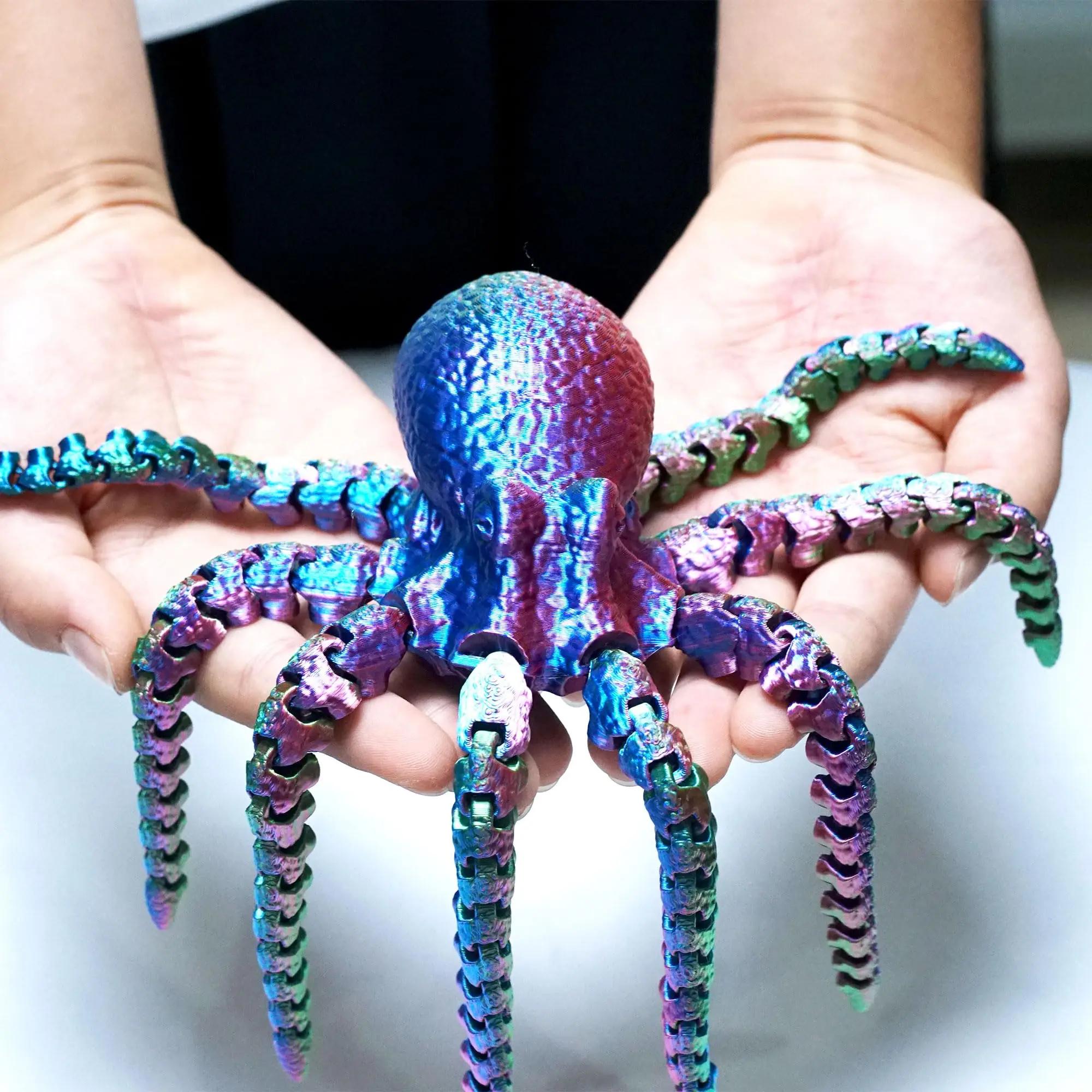 Bottega 3D Printed Octopus Toy,Articulated Models,Flexible Joint Animal Figurines 3d Printing Stuff Cheap Stress Relief Fidget Restlessness Bottega3d