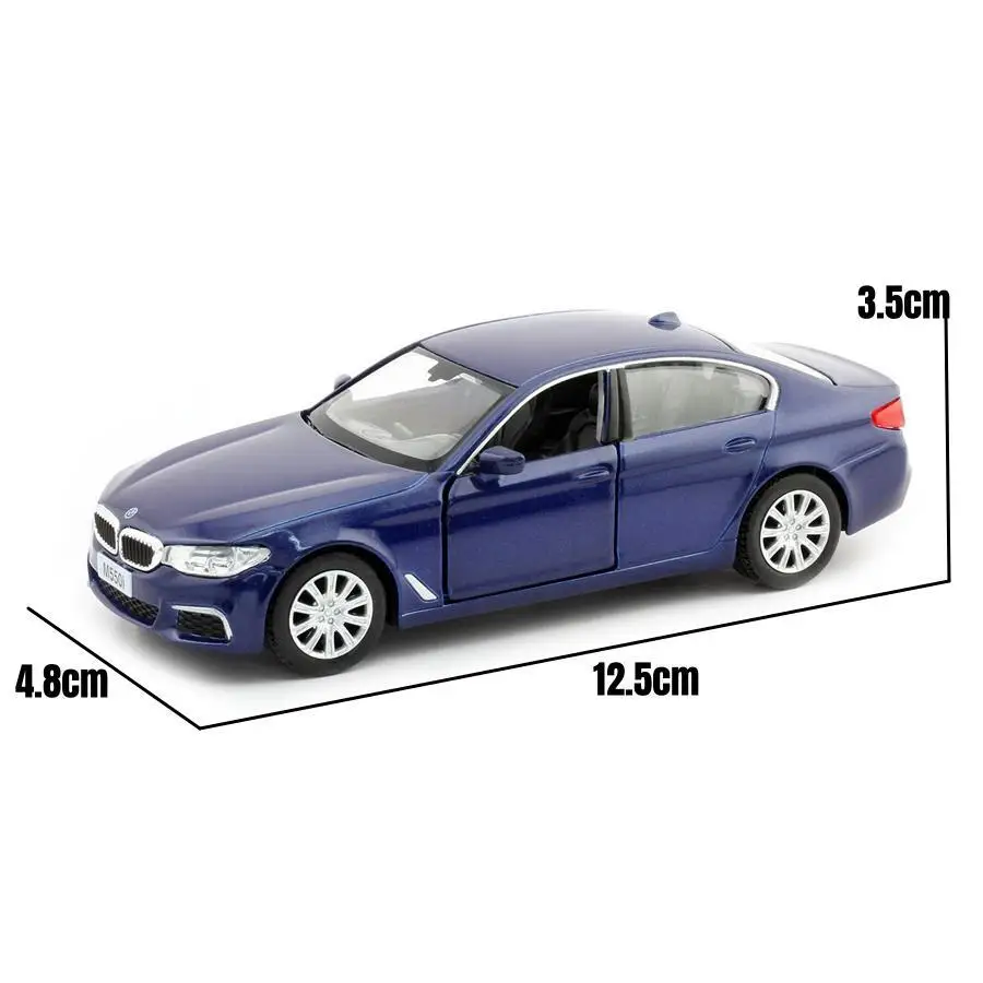 1/36 BMW M550i 5 Series Toy Car Model For Children RMZ City Diecast Alloy Metal Miniature Pull Back Collection Gift For Boys Kid 6