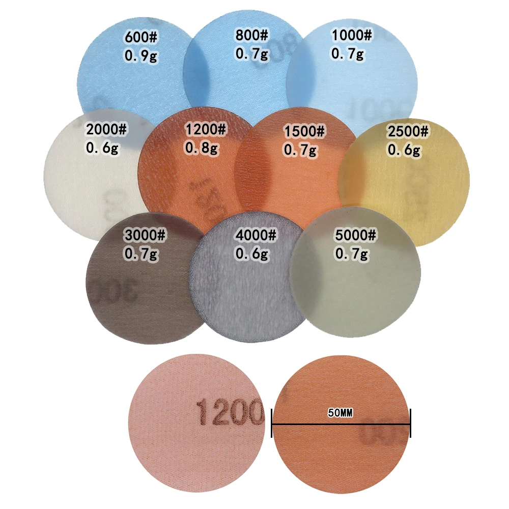 FV Superfine Soft Polish Wet and Dray Hook & Loop Auto Body Film Sanding Discs Paint Abrasive Sandpaper 30PCS 3 Inch 75mm
