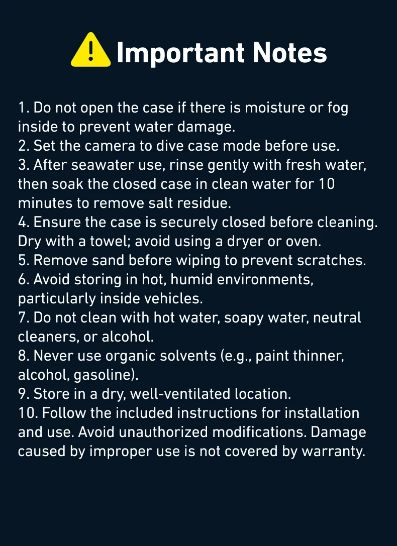 TELESIN Waterproof Case For X4 Underwater 50M Diving Housing Cover With Dive Fi
