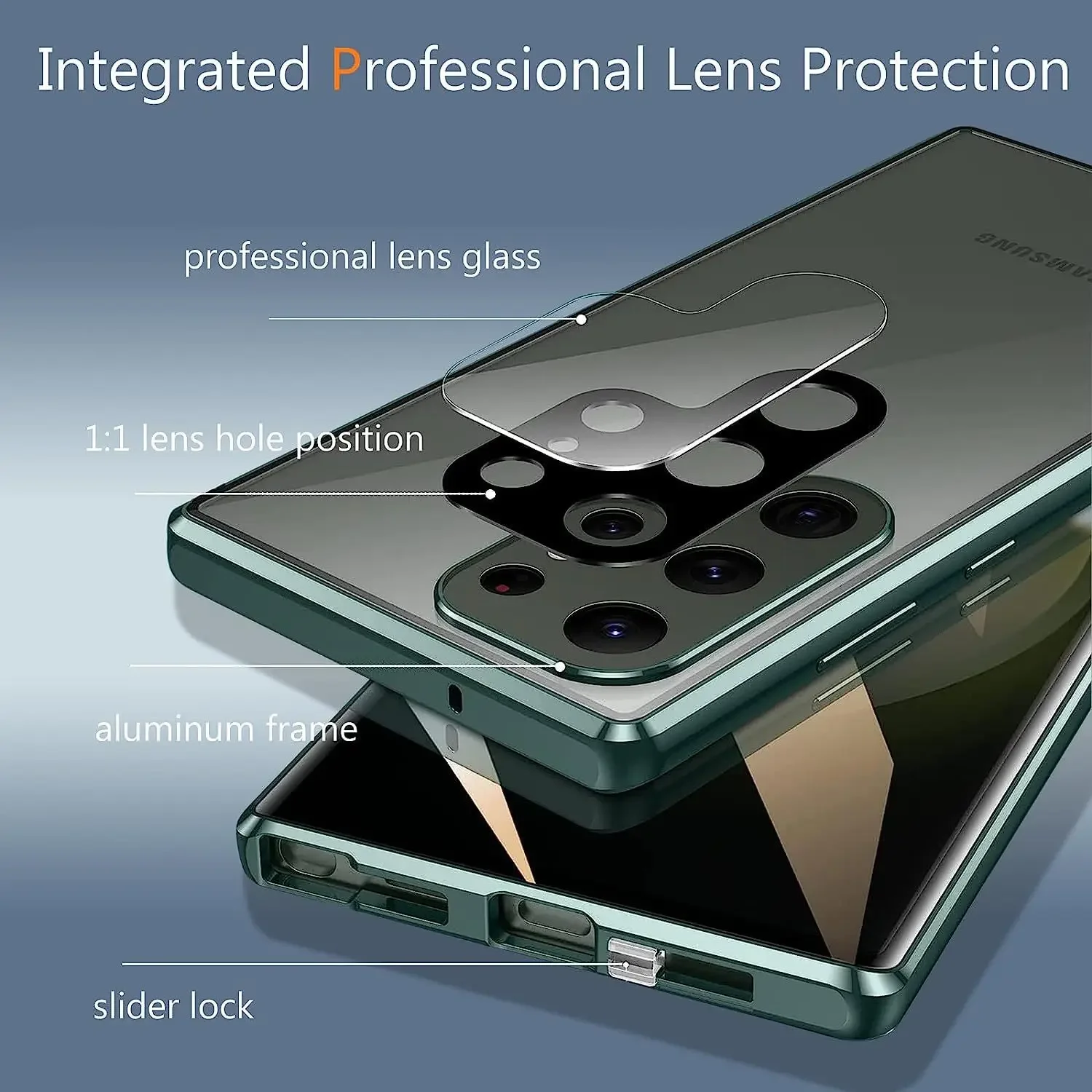 Luxury Metal Alloy Magnetic 360° Full Surround Screen HD Glass Protection Case