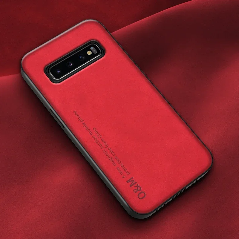Deluxe Magnetic Leather Phone Case with Silicone Protection