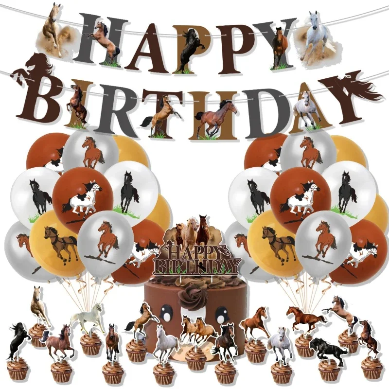 Wild Racing Horse Theme Birthday Party Decoration Supplies party decorations