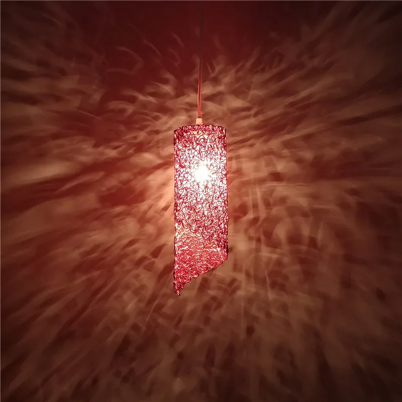 북유럽 컬러 크리에이티브 조명 다리미, 라탄 아트, 포스트 모던 홈 샹들리에, 레스토랑, 손님용 LED 조명, 알루미늄 와이어, 신제품