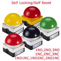 Pedal Switch IP67 Watproof Responder Switch AC/DC Emergency Stop Button Handle Foot Push Self Reset Locked NO/NC Start Contactor 1
