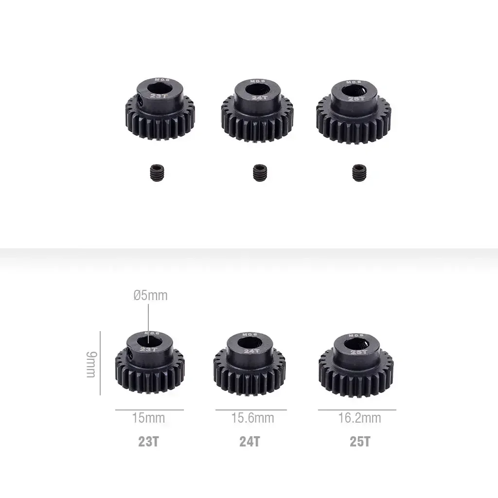 M 0,6 17T 18T 19T 20T 21T 22T 23T 24T 25T 26T 27T 28T 5mm Welle Metall Ritzel Stahl Motor Getriebe für 1/10 RC Auto Modell Spielzeug Teile – Detail 6