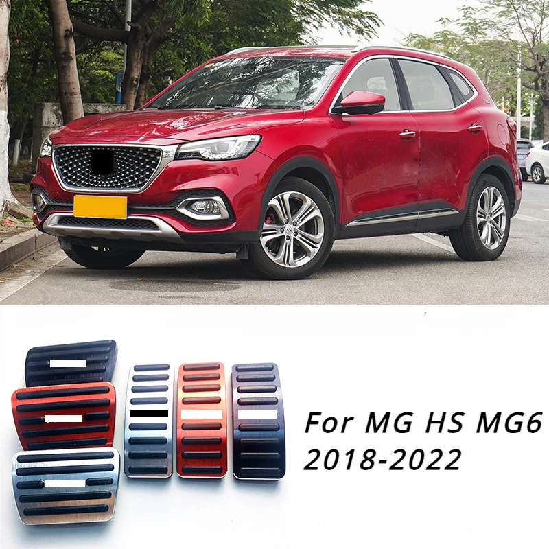 Aluminium Alloy Car AT Foot Rest Pedals Accelerator Gas Pedal Brake Cover Non-slip Protect Pads For MG HS MG6