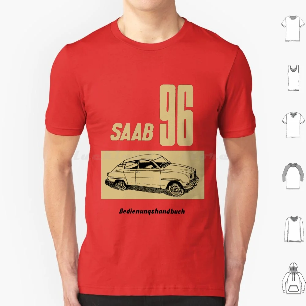 Saab 96-Handbook Del Proprietario T Shirt Cotone Uomo Donna Stampa Fai Da Te Saab 95 Saab 96 Saab 99 Saab 900 Saab 9000 Turbo Svezia Svedese