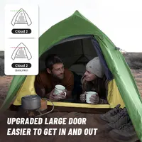 אוהל קמפינג Naturehike Cloud Up 1 2 3 אנשים, אולטרה-קל, עמיד למים, אוהל טרקים לטיולים וטיולי גב 3