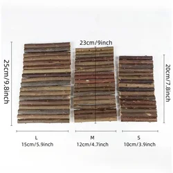 Colorful Natural Willow Branch Chew Toy and Climbing Bridge - S 20x10cm (Dark Brown)