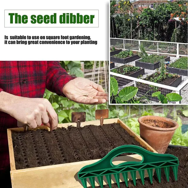 Hordozható Magban A Talaj Ásó Hatszögletű Piramis Kialakítása Sima Fogantyúval, Amely Alkalmas Magok Ültetésére - Image 6