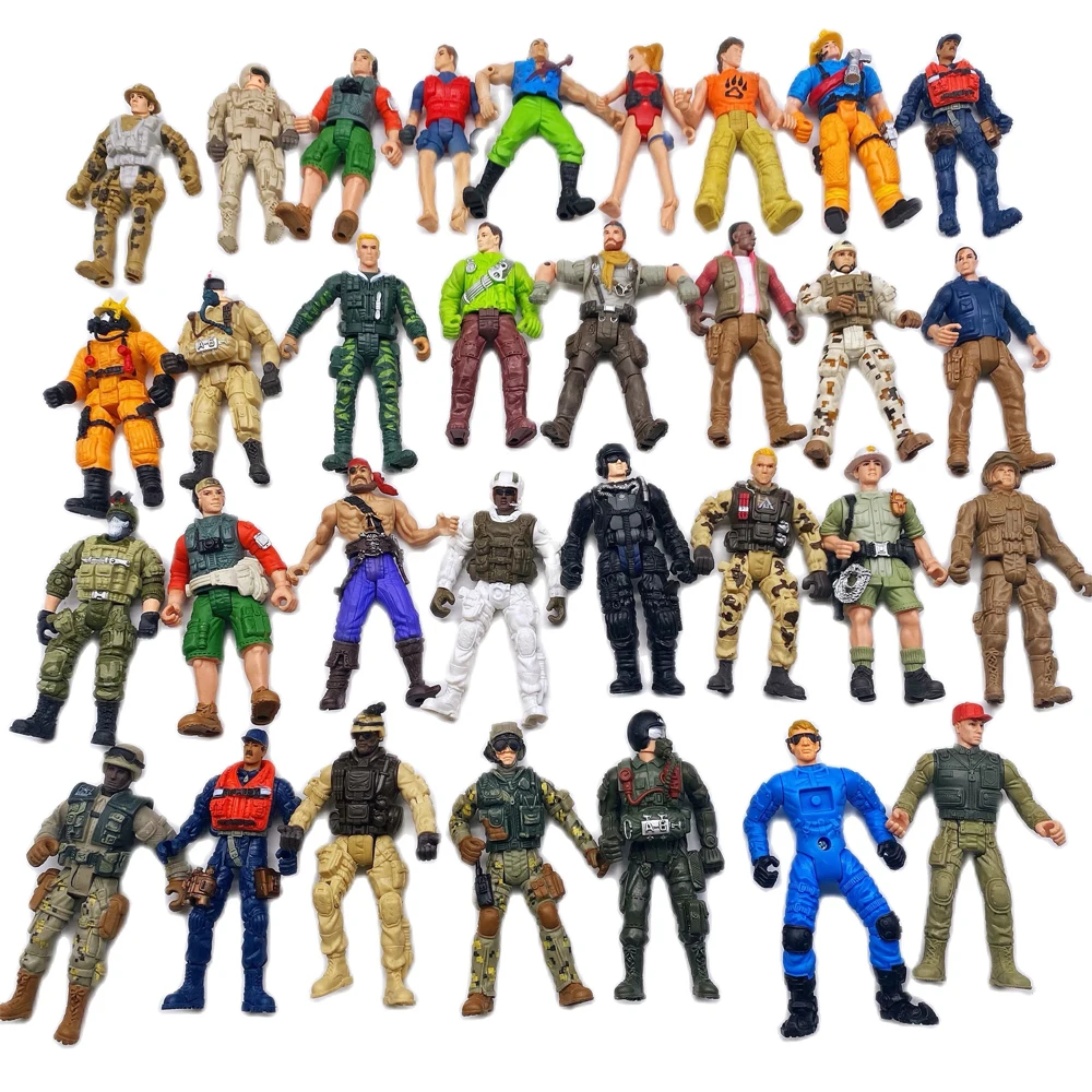 

5PCS/LOT Children Collection Toys Plastic Action Figure Doll Soldier 10CM