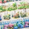 JIANWU 50mm*200cm Fence Plant Series Vintage Flower Landscaping Material Collage PET Tape Creative DIY Journal Stationery 4
