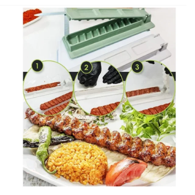 Nyársok Kebab Készítő Grill Szúrás Box Gép Marhahús Zöldségek Kültéri Bbq Eszköz Hasznos Kiegészítők - Image 6