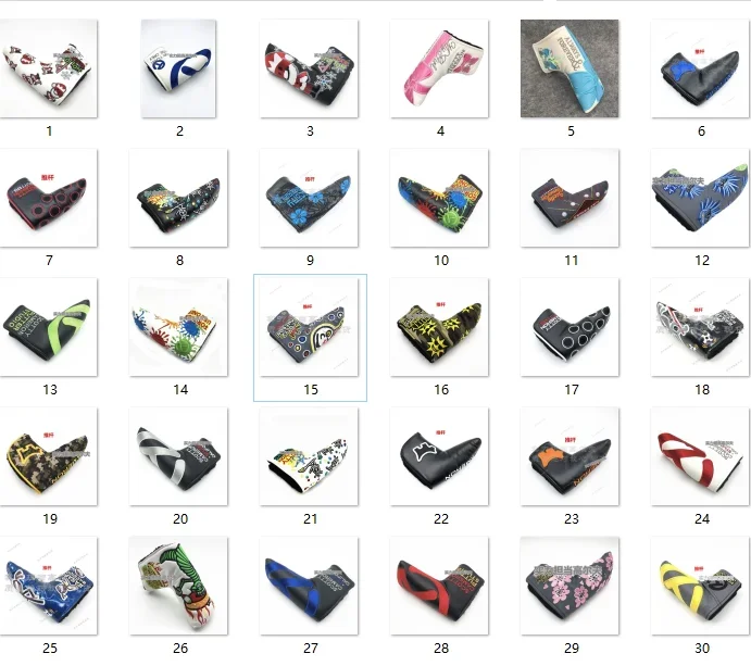 

30 high quality golf putter cap sleeve ball head protection PU plush straight putter free shipping head cover