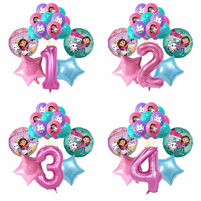 1set Gabby Dollhouse Chats Ballon 12 Pouces Latex Balles Enfants Décoration  De Fête D'anniversaire Bébé Douche Fournitures Hélium Globos Enfants Jouets  - Ballons Et Accessoires - AliExpress