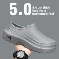 Men's Chef oes Summer Anti-slip Waterproof Kitchen Bla Large Size Labor Protection Thi Bot Work Slip-On oes