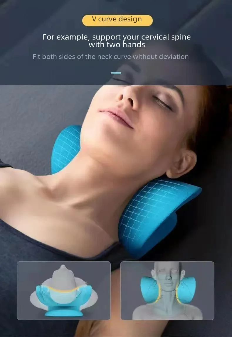Description Picture 6 of itemC Type Home Use Neck Massager Cervical Traction Pillow Neck Shoulder Stretcher Relaxer Cervical Chiropractic Traction Device Mas