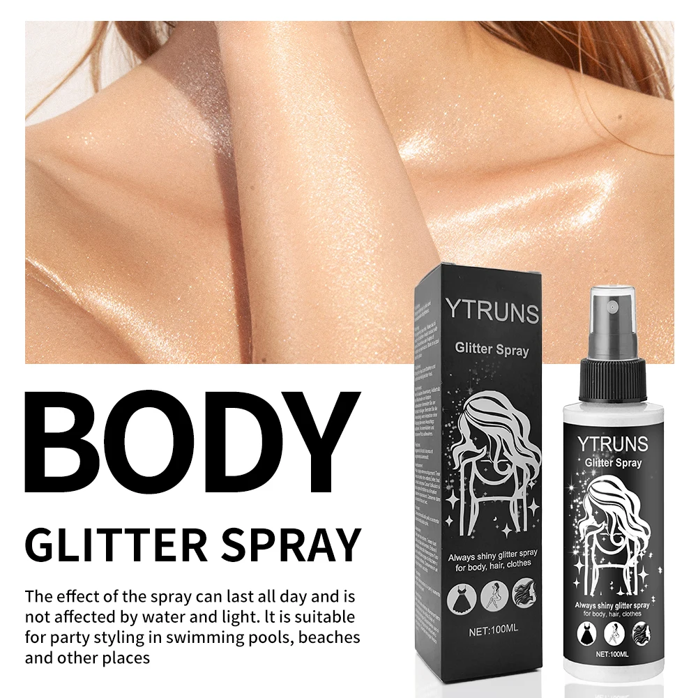 100ml high gloss glitter spray, can be used for body/hair/clothes 5
