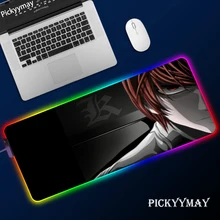 Large RGB Mouse Pad XXL Gaming Mousepad LED Mouse Pad Gamer Death Note Mouse Carpet Big Mouse Pad PC Desk Pad Mat With Backlit