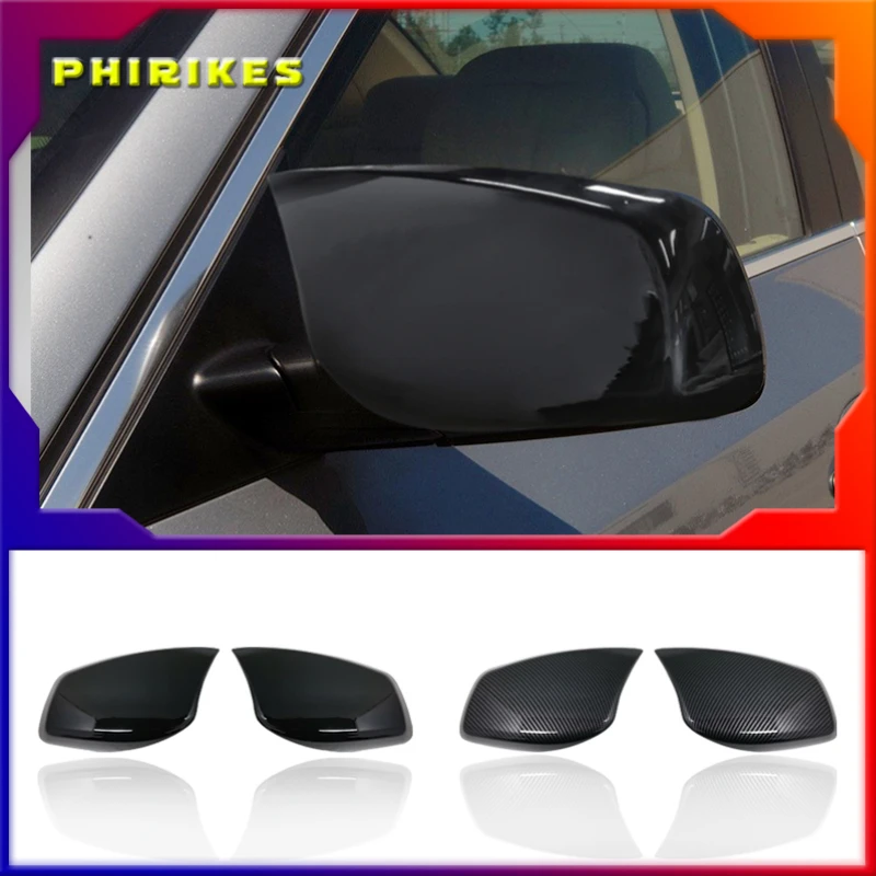 

Glossy Black Door Side Mirror Cover Caps For-BMW E60 E61 E63 E64 5/6 Series 2003-2010