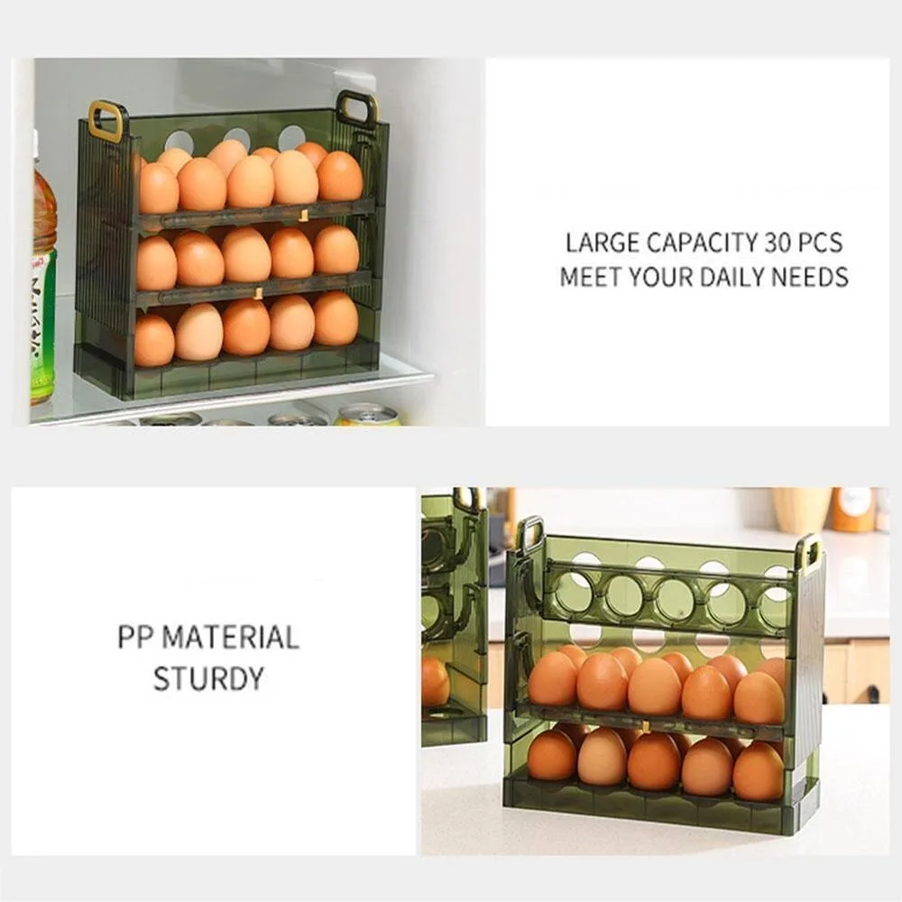 Flippable Egg Tray New Placstic Large Capacity Egg Dispenser 30/20 Grid Household Egg Organiser Kitchen Storage
