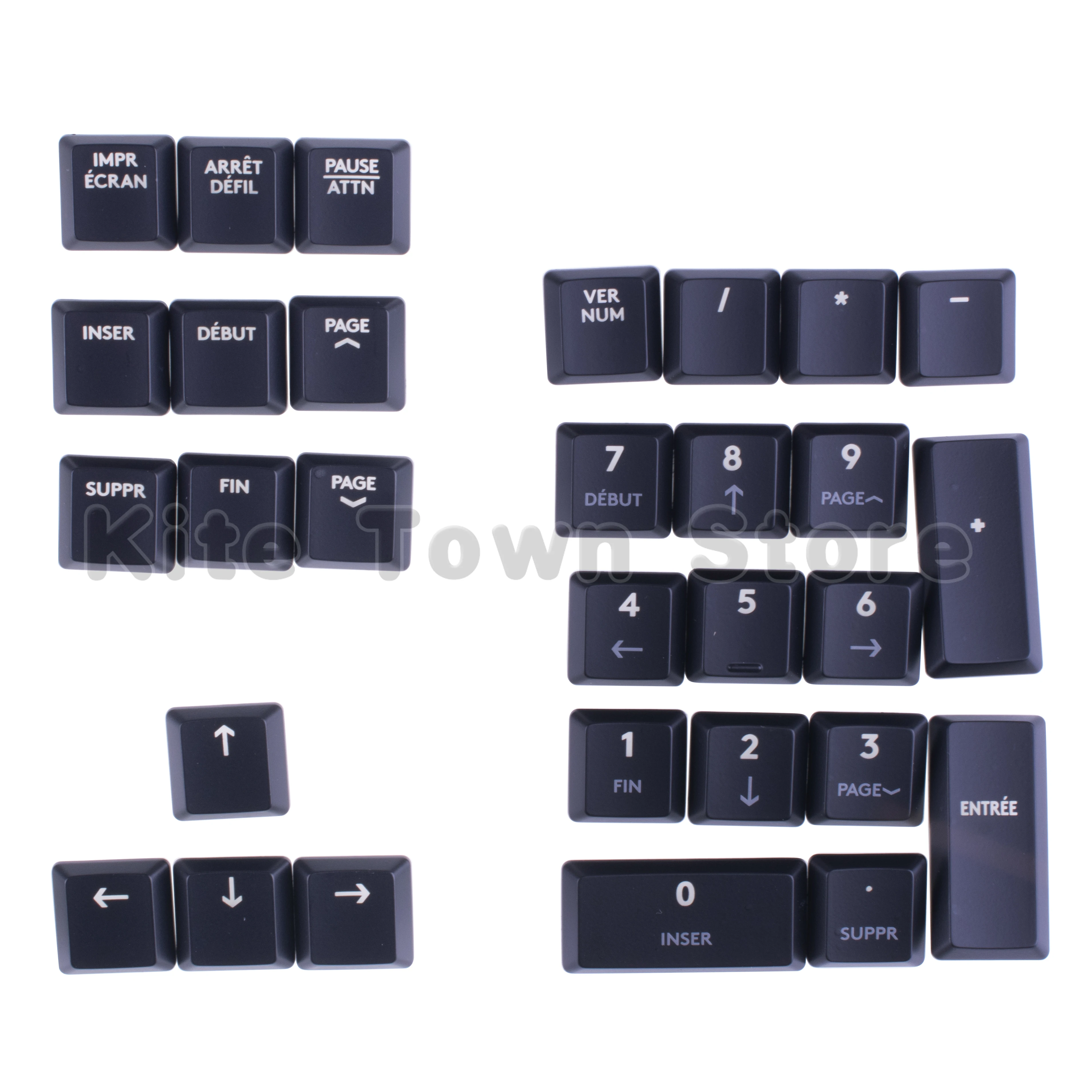 Conjunto Completo Francês Versão G915 110 Pcs Tampas Chave para Logitech G813 G913 G815 G915 Rgb Tkl Teclado sem Fio Preto Branco um - Imagem 3